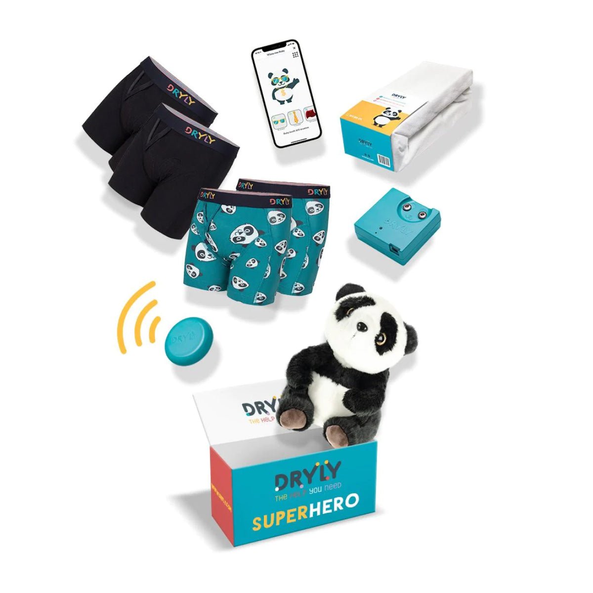 Dryly® bedwetting alarm Superhero For boys girls Dryly® bedwetting alarm Superhero For boys girls