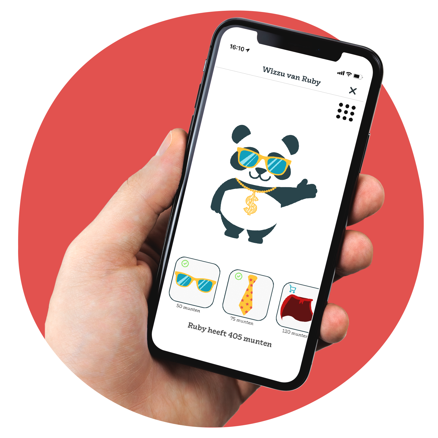 Dryly app Wizzu aankleden